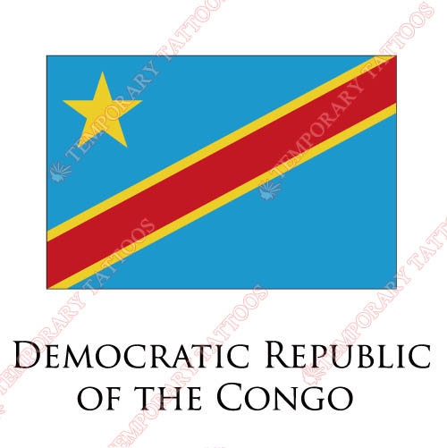 Democratic Republic Of The Congo flag Customize Temporary Tattoos Stickers NO.1858